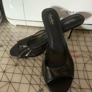 Charles by Charles David Black open toed heels